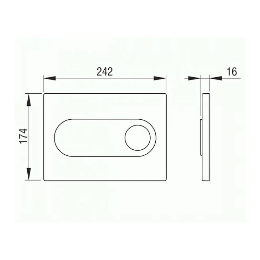 Клавиша смыва Pestan черная Fluenta Onyx 40006364