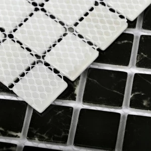 Мозаика Bonaparte Стеклянная мозаика Mia black glossy 23х23 глянцевая черная 30х30 см