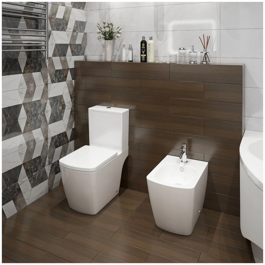 Унитаз с биде Lavinia Boho Aveo Rimless 21030005 (комплект 2 в 1)