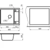 Кухонная мойка Granula 6002, ГРАФИТ