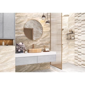 Плитка настенная ALMA Ceramica Adriatic рельефная матовая бежевая TWA3060ADT14 60х30 см