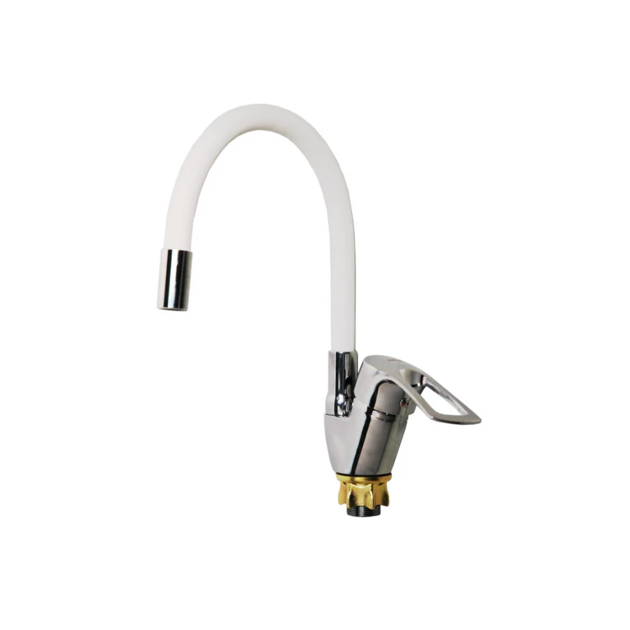 Смеситель для кухонной мойки Viko V-6448 White хром