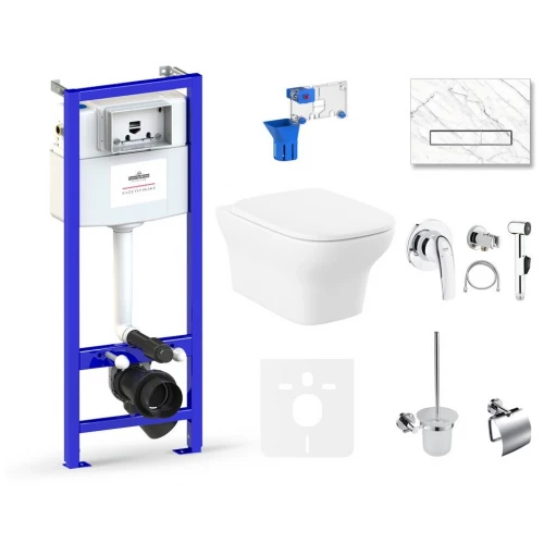 Унитаз Lavinia Boho Relfix Bristol Rimless 75110703 (комплект 10 в 1)