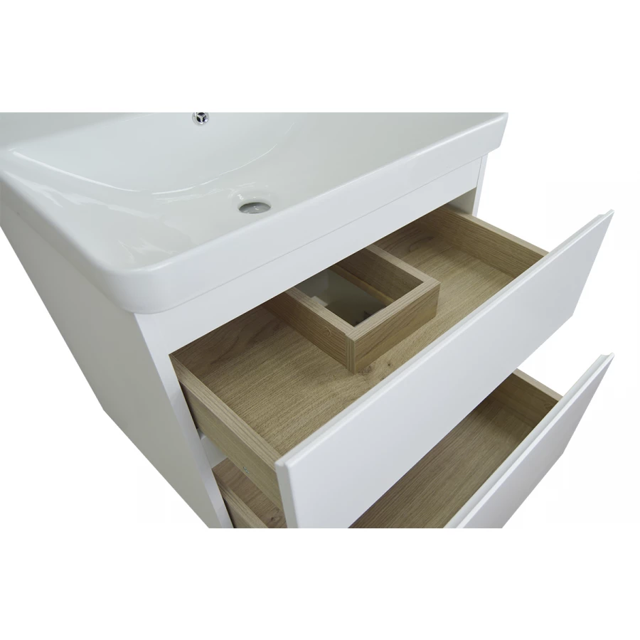 Комплект тумба Azario Мила 60h напольная с раковиной Monte 60 белая CS00085830 60х46х85 см