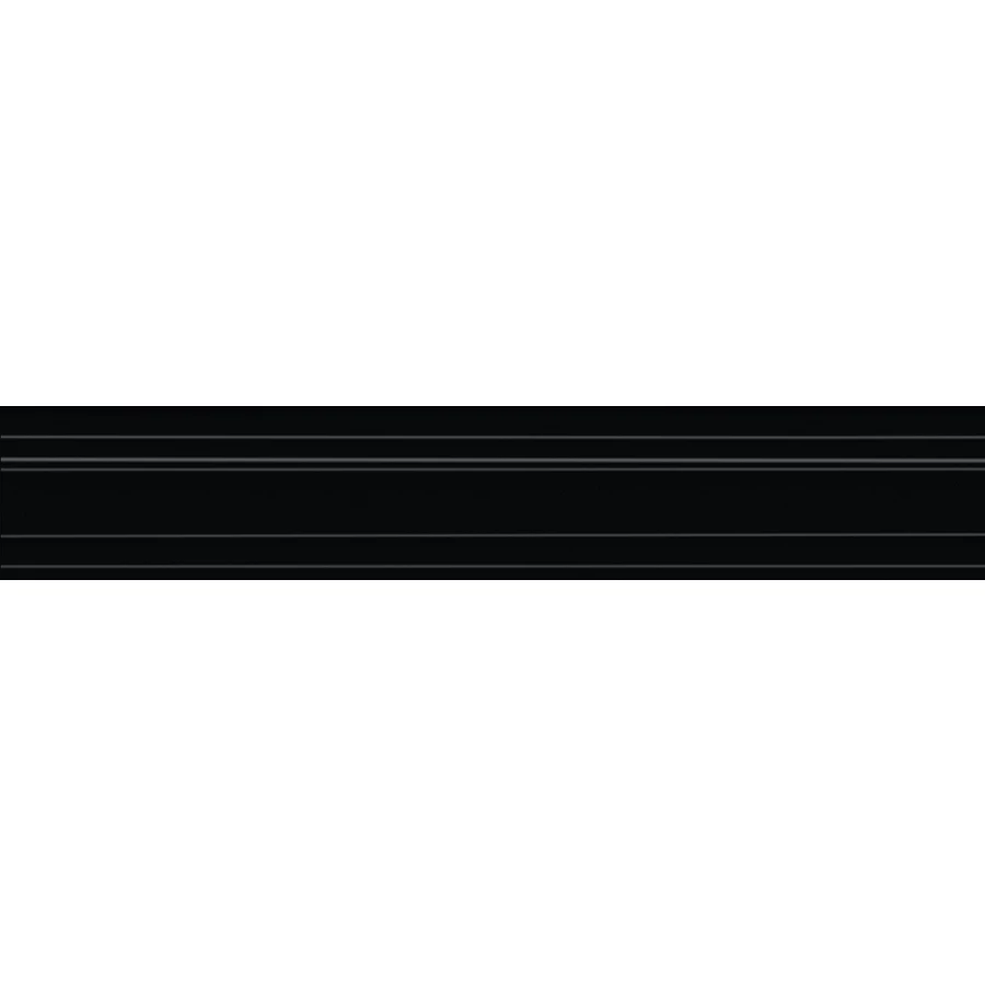 Бордюр Kerama Marazzi Синтра Багет матовый обрезной черный 7,3х40 см