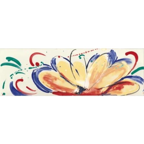 Декор Imola Ceramica Shades Flowers Sun Mix блестящий многоцветный 60x20 см