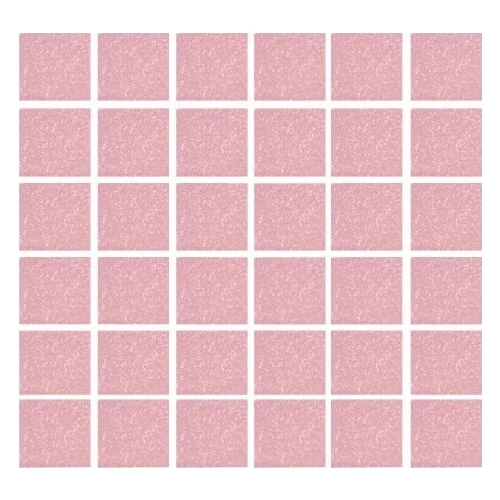 Стеклянная мозаика Rose Mosaic Gold Star сетка 1x1 глянцевая розовая A85(2) 31,8х31,8 см