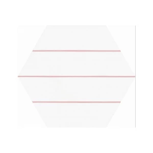 Керамогранит Codicer Hex. Porto Savona Pink бело-розовый 25x22 см