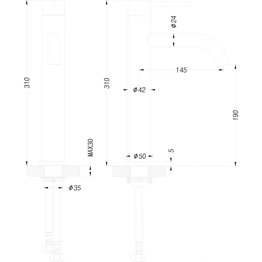 Смеситель для раковины-чаши Creto хром глянец Element 2.0-BMT-CR