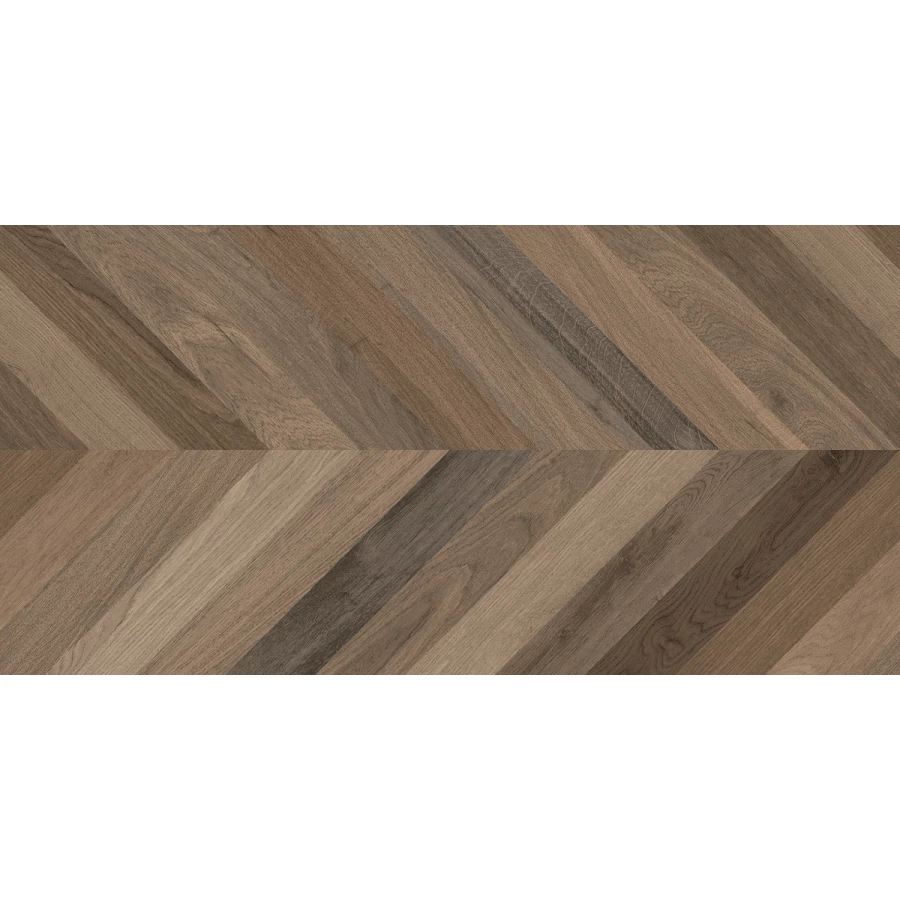 Керамогранит Laparet Wood Latina Brown Chevron M матовый карвинг коричневый 120х60 см