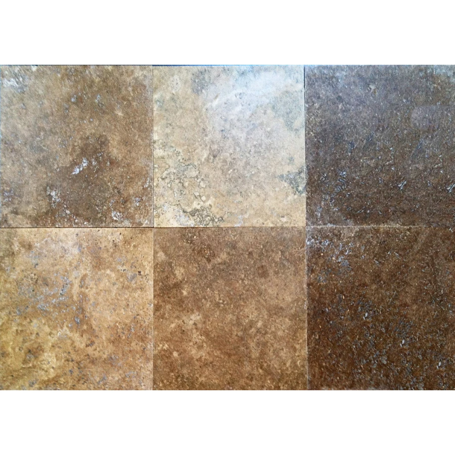 Плитка Lithos Mosaico Italia Travertino noce honed TES89556 30.5x30.5