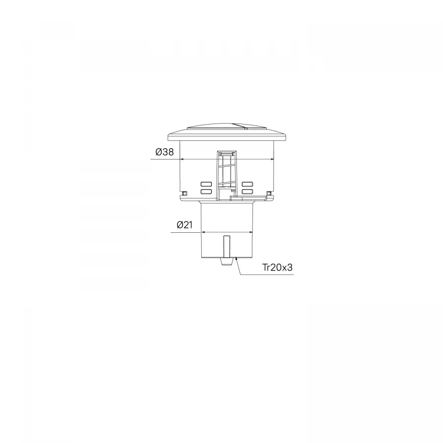 Кнопка слива Iddis для арматуры 2 ур бронза 92038BR2AR 38 мм