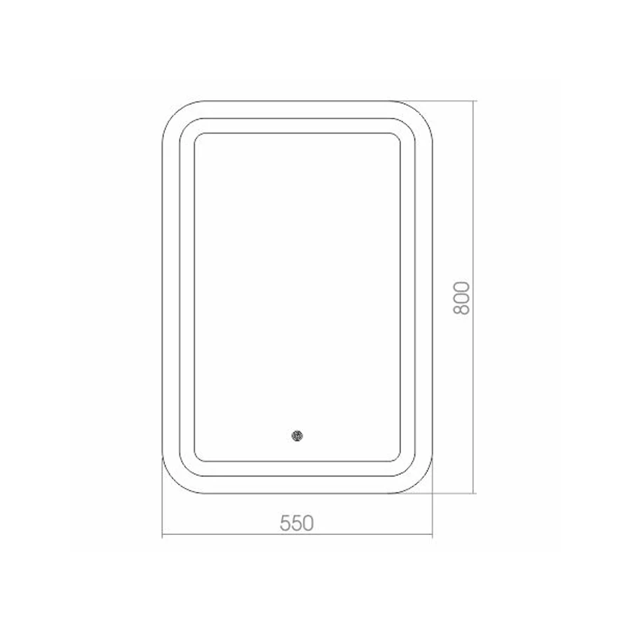 Зеркало Azario Мальта-8 c подсветкой и диммером bluetooth подогрев сенсорный выключатель LED-00002378 55х80 см