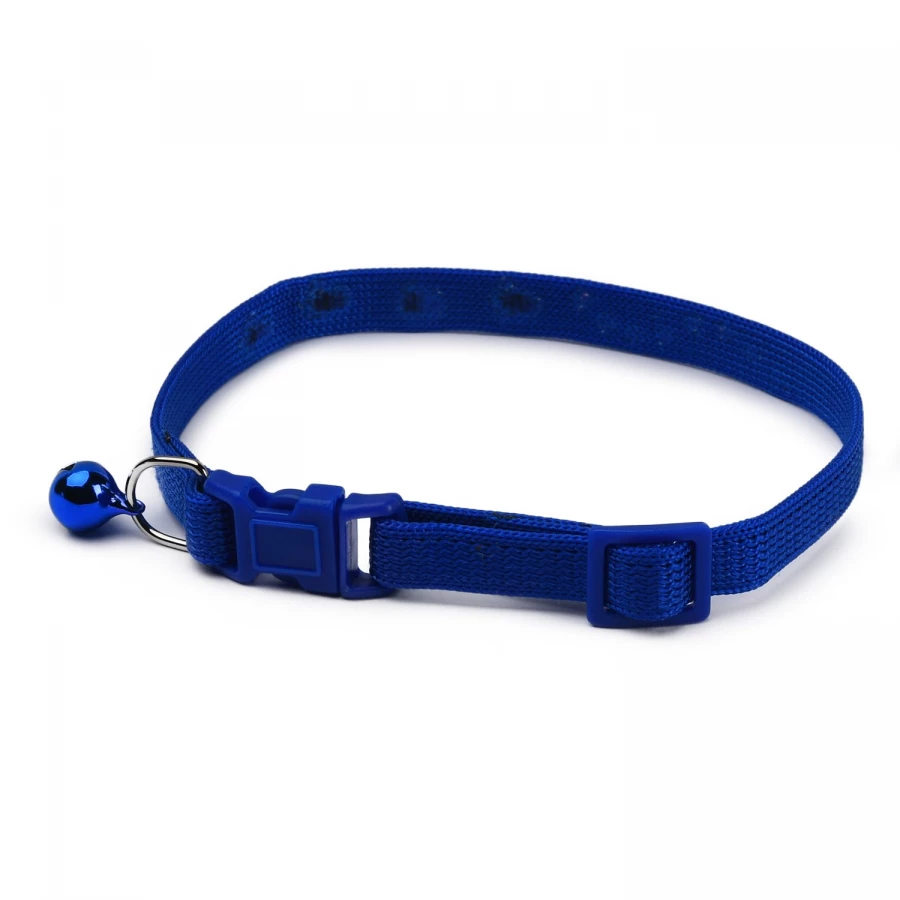 Ошейник для кошек Nobby Лапки с бубенчиком синий 