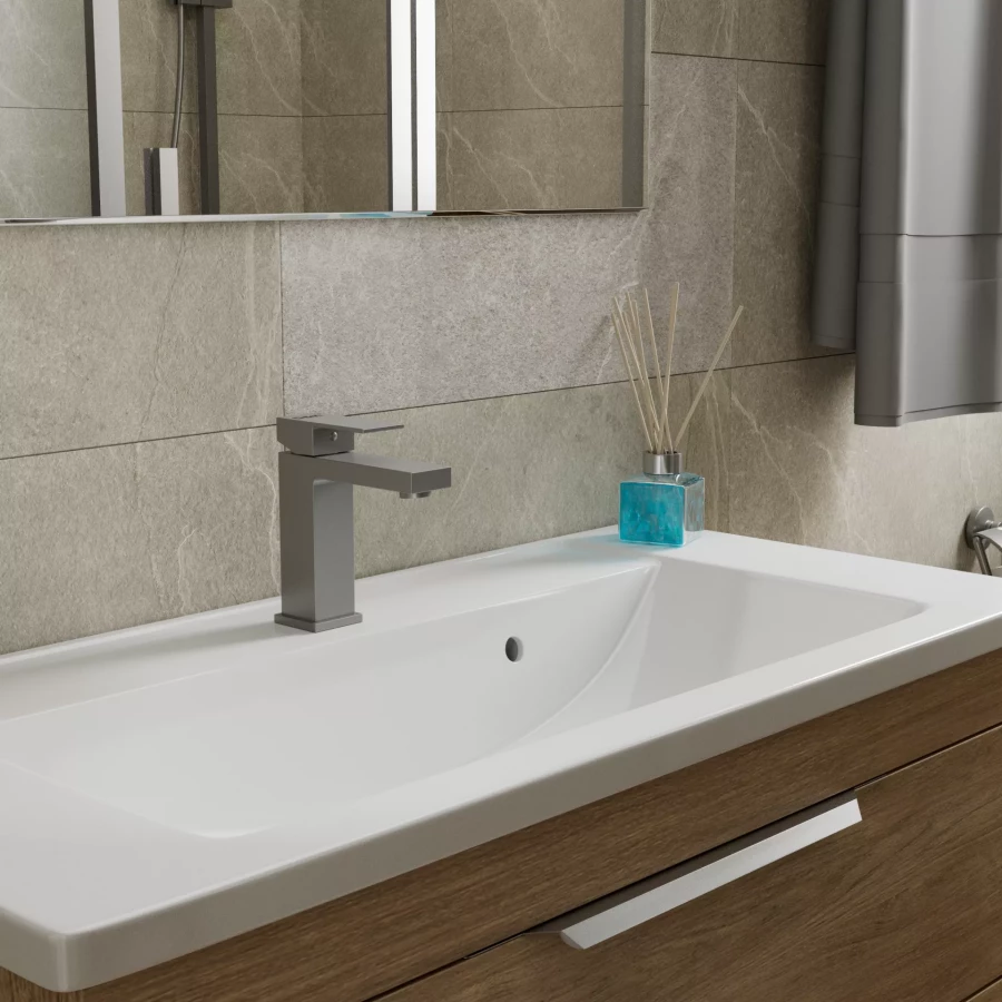 Смеситель для раковины D&K Bayern.Liszt серый графит DA1512106