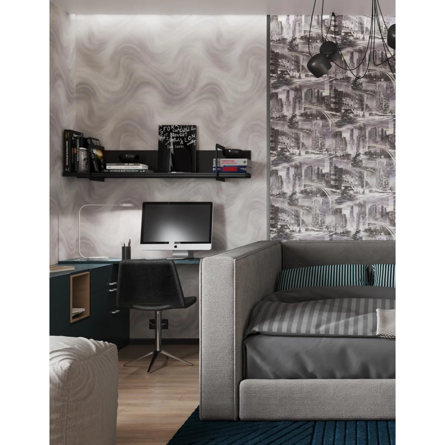 Обои флизелиновые Palitra Home HomeColor Motorbike бежевые HC71746-22 1.06х10.05 м