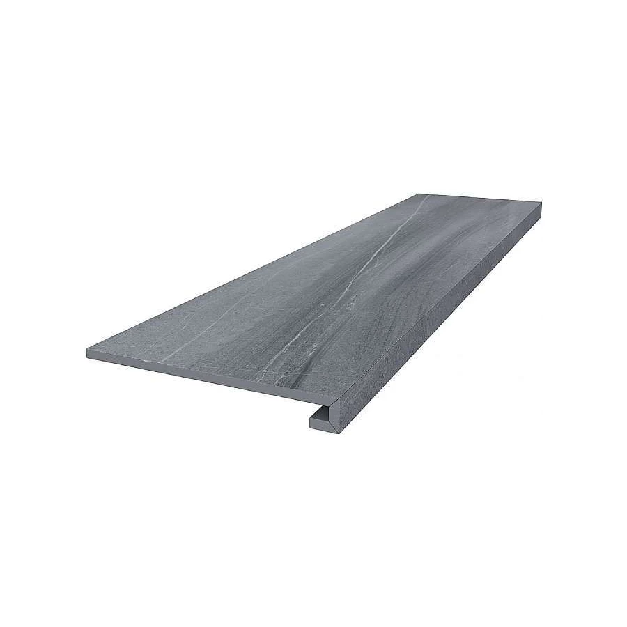 Ступень клееная из керамогранита Kerama Marazzi Роверелла матовая серая DL500520R/GCF 119,5х33 см