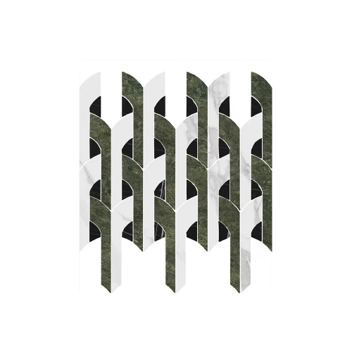 Декор Kerama Marazzi Риальто Нобиле 2 полуглянцевый зеленый ID148 34,5x30 см