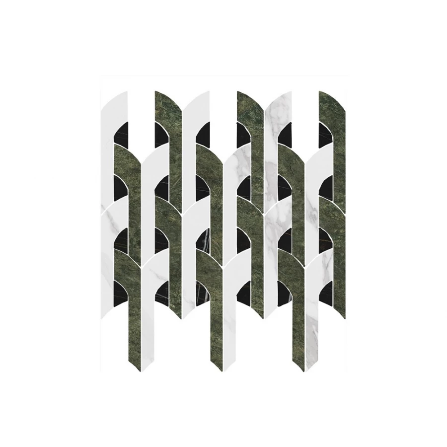 Декор Kerama Marazzi Риальто Нобиле 2 полуглянцевый зеленый ID148 34,5x30 см