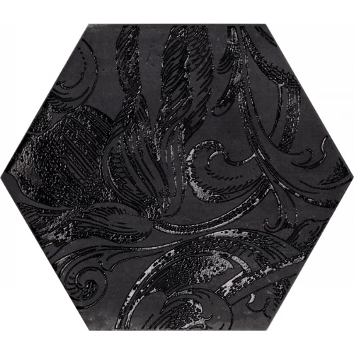 Керамогранит CIR Fuoritono Esagona Fuoridamasco Nero S/6 1073736 27.7х24 см