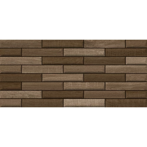 Плитка облицовочная InterCerama Eco рельеф темно-коричневый 50*23 см