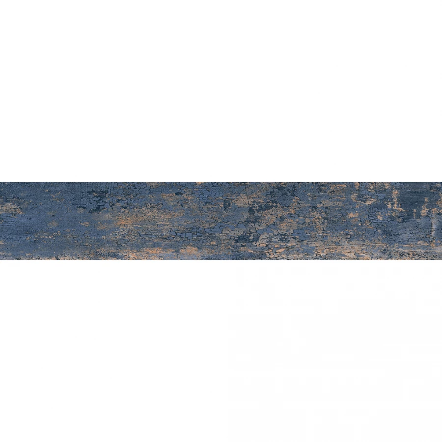 Керамогранит StaroWood Savoy Rust Cobalt Carving матовый синий 120x20 см