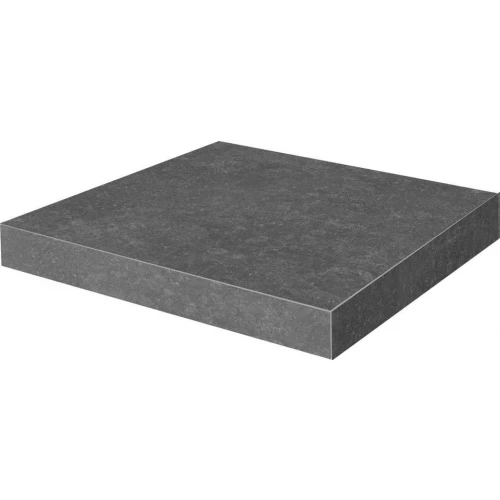 Ступень угловая клееная Kerama Marazzi Касабланка HP антрацит матовая обрезная черная KM6012G0141RGCA 33x33 см