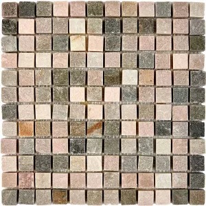 Мозаика Pixel mosaic Сланец Slate Grey чип 23х23 мм сетка Pix301 30,5х30,5 см