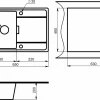 Кухонная мойка Granula 6503, ШВАРЦ 65х50 см