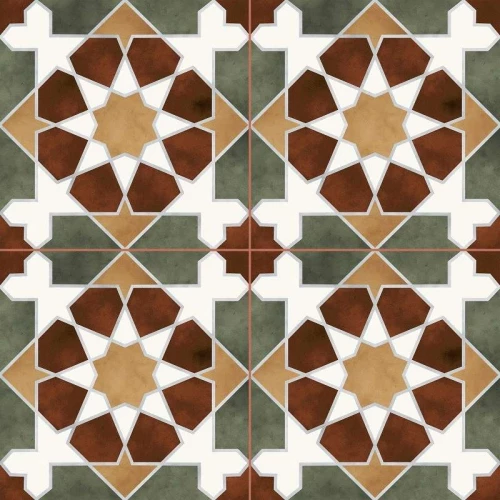 Керамогранит Nice Ker Chic Rabat Green матовый зеленый 45,2x45,2 см