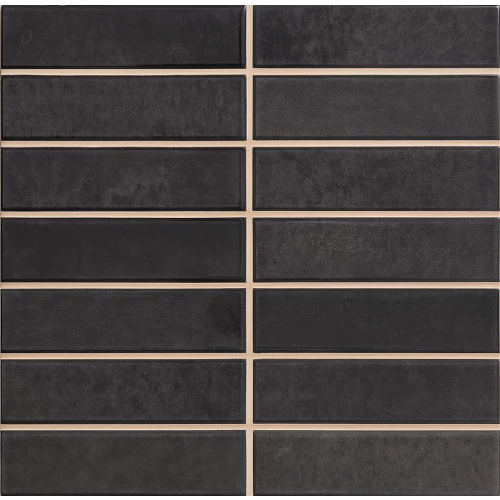 Плитка настенная Vilar Albaro WB Nairobi Sticks Slate черная 10х2,5 см