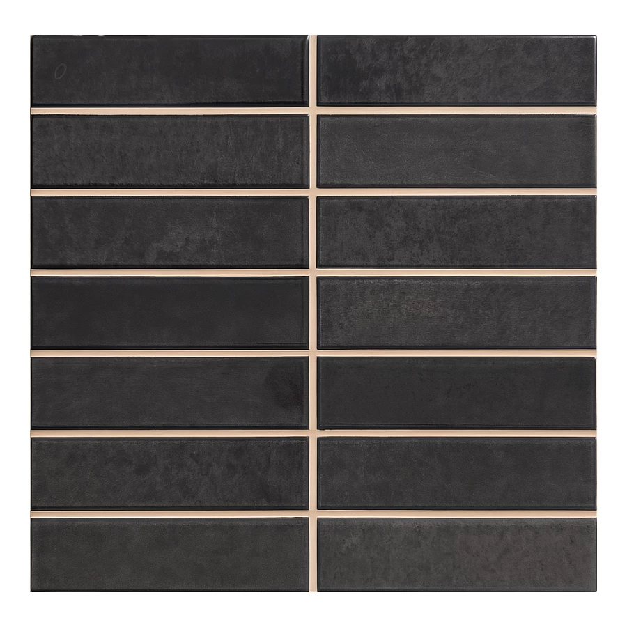 Плитка настенная Vilar Albaro WB Nairobi Sticks Slate черная 10х2,5 см