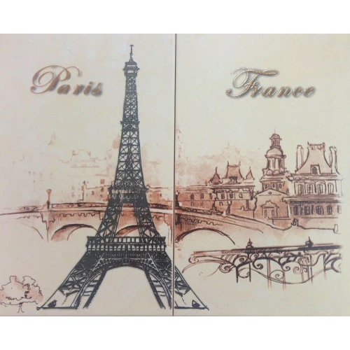 Панно Belleza Париж бежевый 50х40