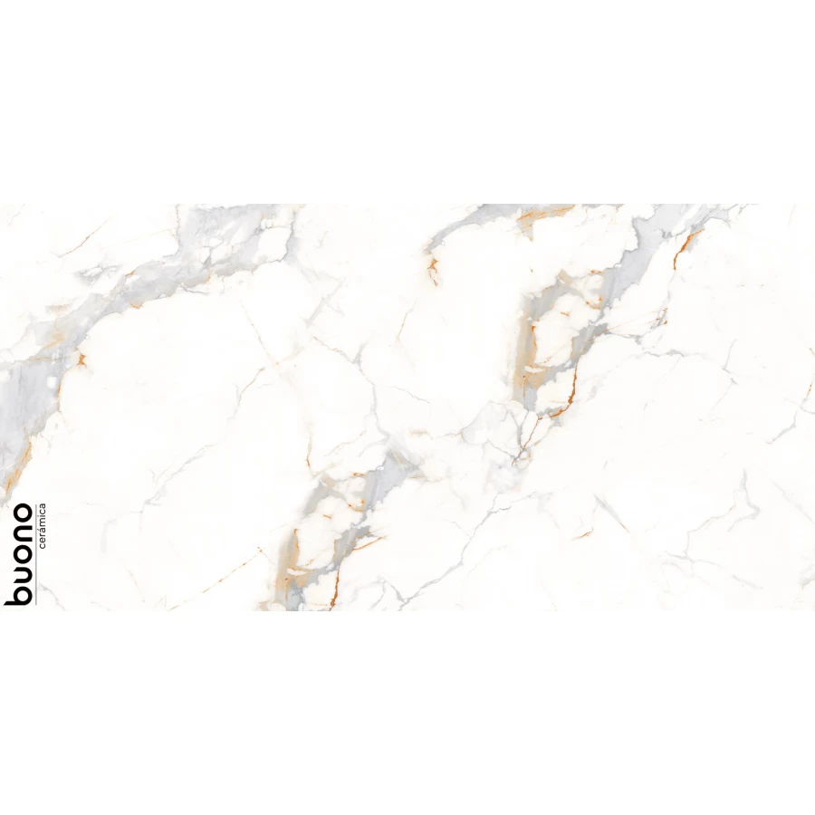 Керамогранит Buono Marble Аletta Glossy белый M4406P 120х60 см