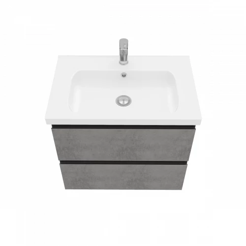 Тумба подвесная Laparet Electra 70 под умывальник Creavit Ideal 70 хромикс серебро арт LE-WCAB-70-123