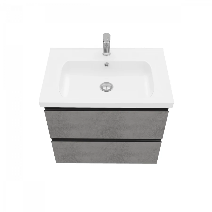 Тумба подвесная Laparet Electra 70 под умывальник Creavit Ideal 70 хромикс серебро арт LE-WCAB-70-123