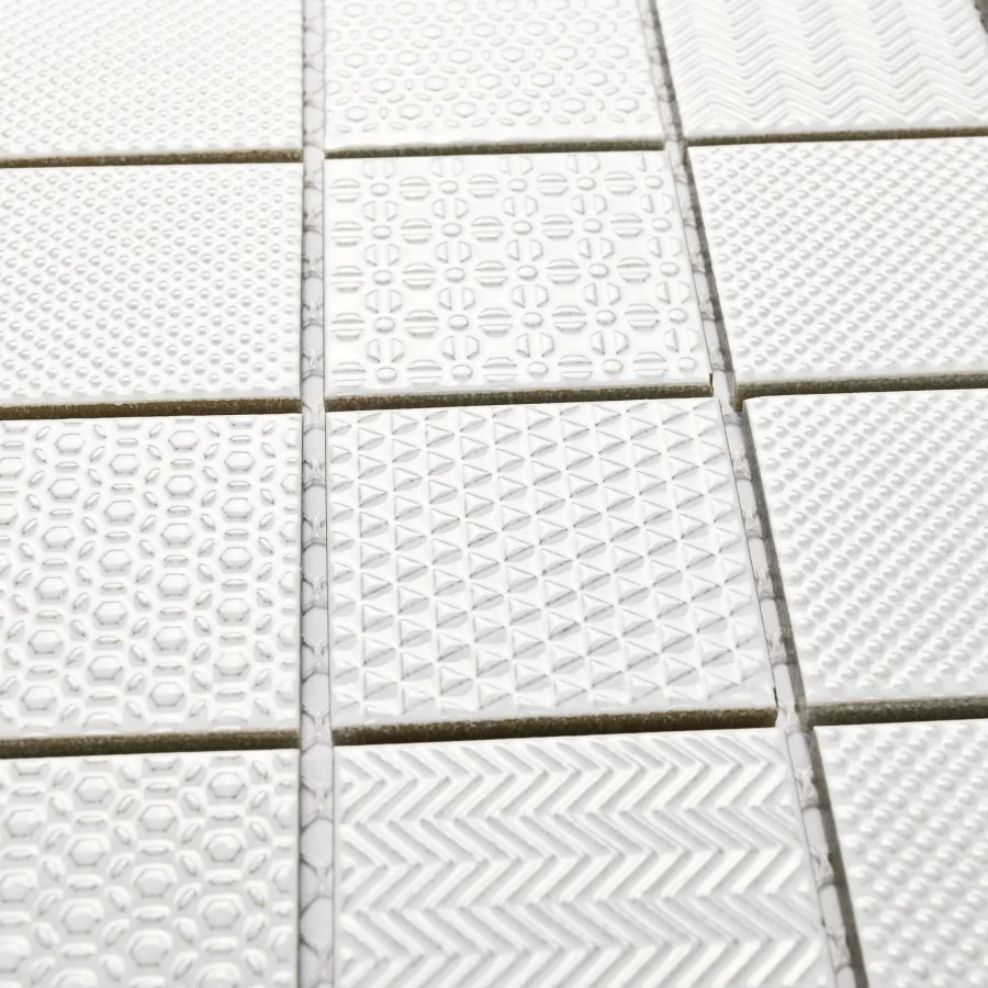 Мозаика Bonaparte Керамогранитная мозаика Nevada 48х48 глянцевая белая 30,6х30,6 см