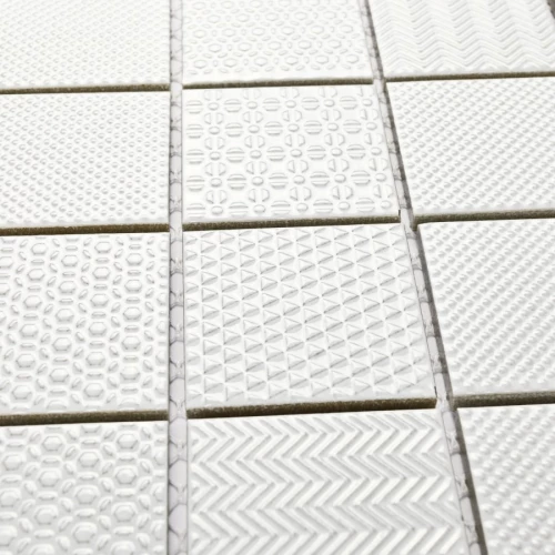 Мозаика Bonaparte Керамогранитная мозаика Nevada 48х48 глянцевая белая 30,6х30,6 см