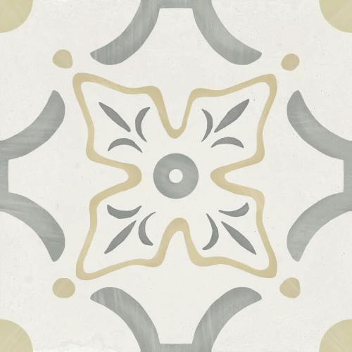 Керамогранит Harmony Peronda Llevant Yellow Flower LT матовый бело-желтый 3386040459 22,3х22,3 см