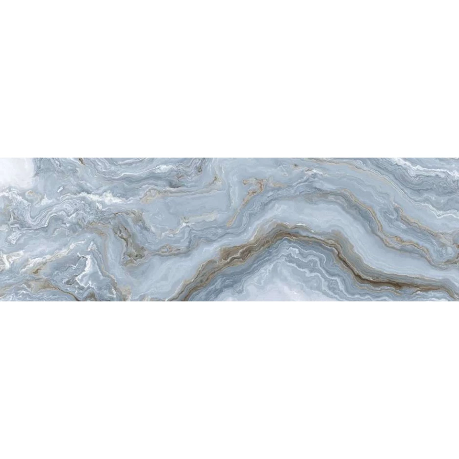 Плитка настенная Primavera Hypnose Aqua B Glossy глянцевая голубая GL18B 90х30 см