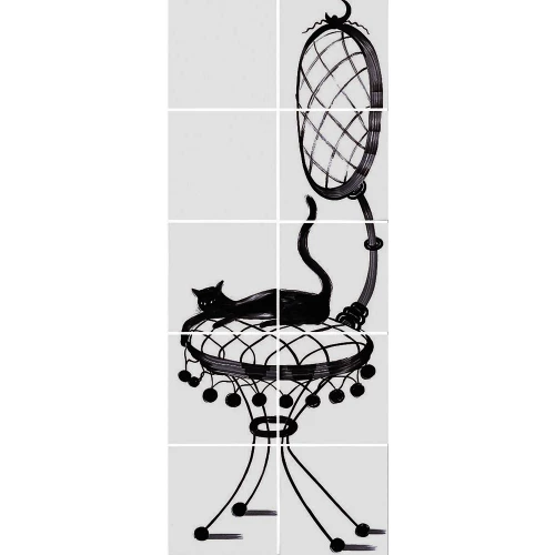 Декор 2 Bardelli Cuban Black глазурованный глянцевый CB00220 100х40 см