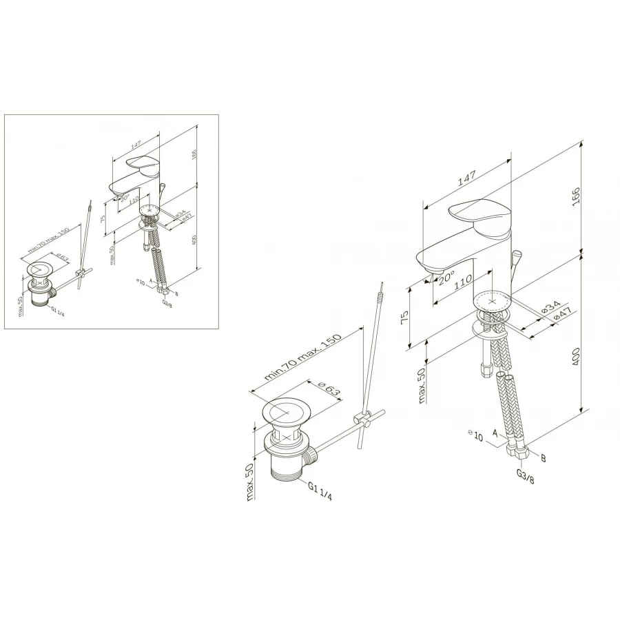 Смеситель для раковины Am Pm Like F8092116