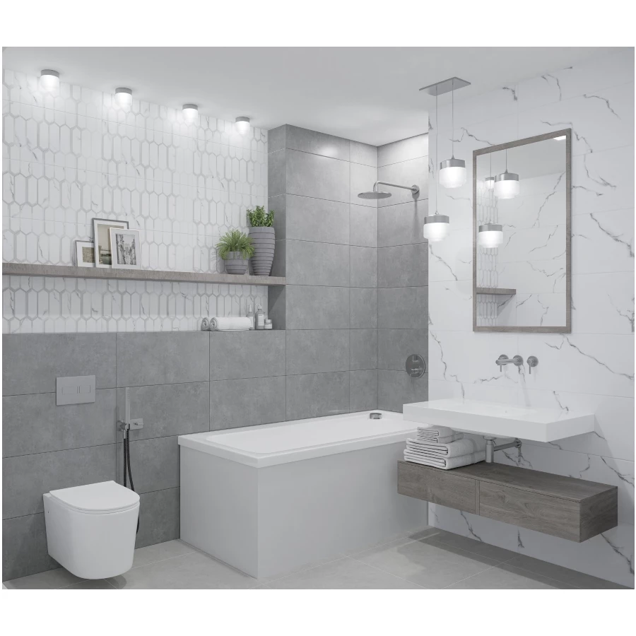 Плитка настенная Azori Calacatta Opaco 00-00108672 63х31,5 см