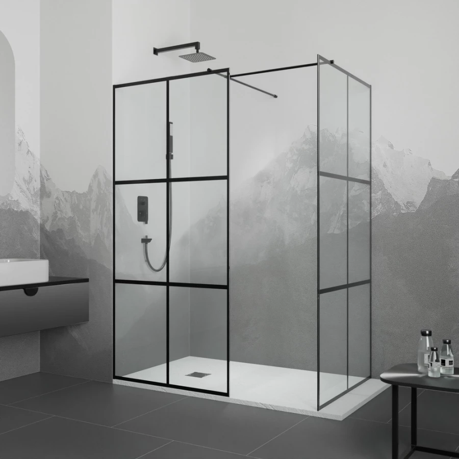 Перегородка для душа RGW WA-021B WA-011B 2 шт + S-1220B Прозрачное 35102190-84 90х100 см