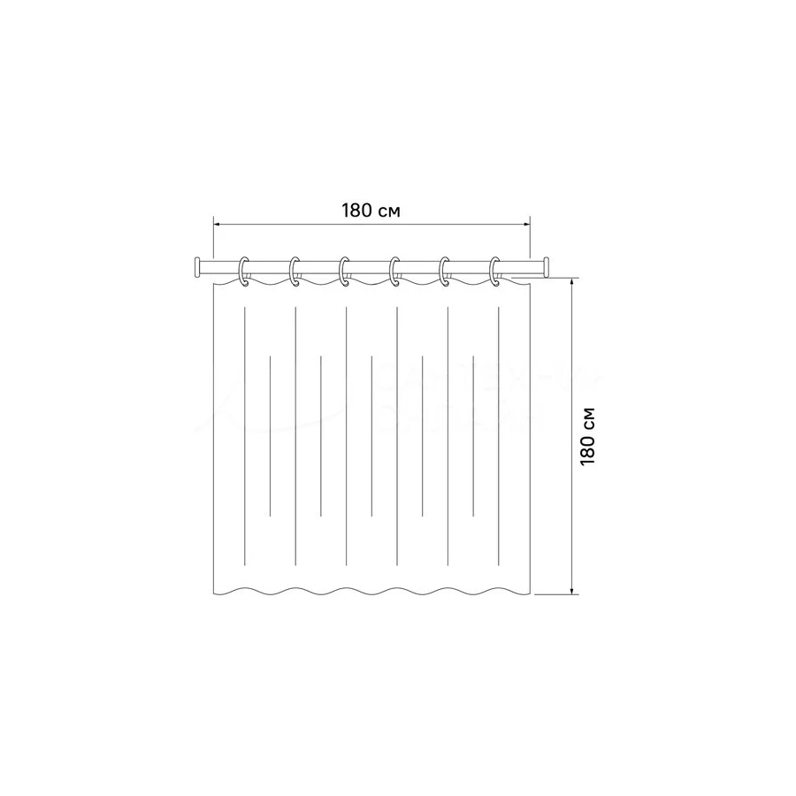 Штора для ванной комнаты Iddis Basic полиэстер B05P218i11 180х180 см