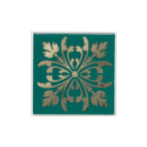 Вставка Kerama Marazzi Клемансо зелёный 4,9х4,9 см