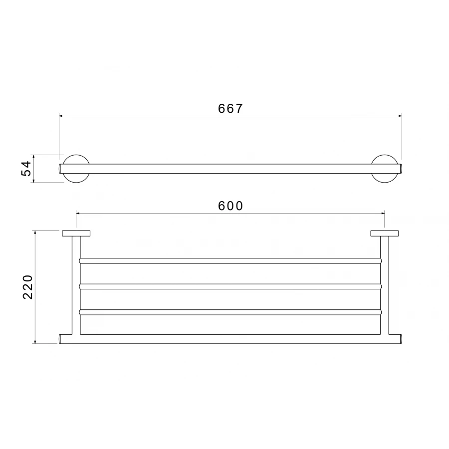 Полка для полотенец Aquatek Оберон матовый черный AQ4222MB