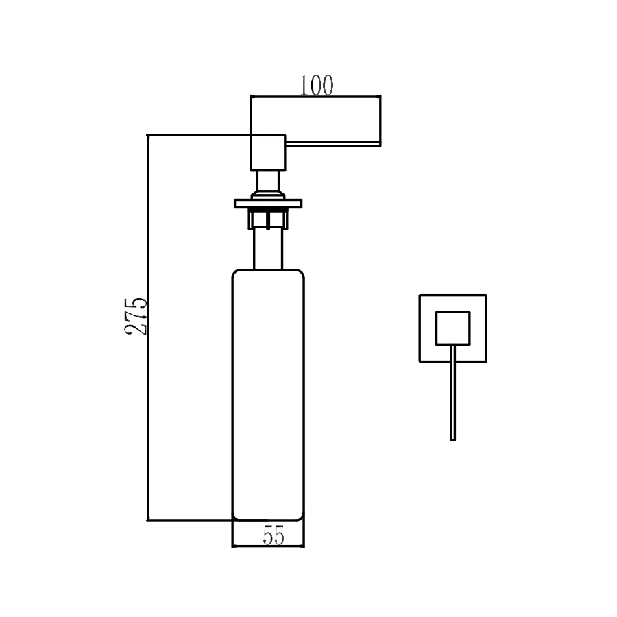 Врезной в мойку дозатор Savol S-ZY002H
