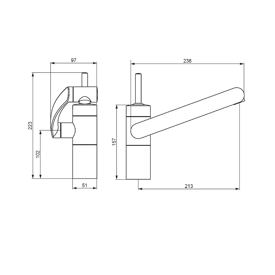 Смеситель для кухни Damixa Arc никель 290007264