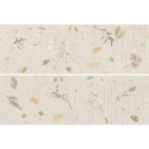 Плитка керамическая Ibero Ботаницал Децор Натурал Сет 2 Пзс / Botanical Decor Natural Set 2 Pzs матовая бежевая R0002489 90х60 см